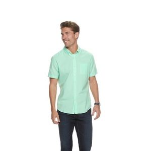 Sonoma Aqua Casual Short Sleeve Button Down Mens